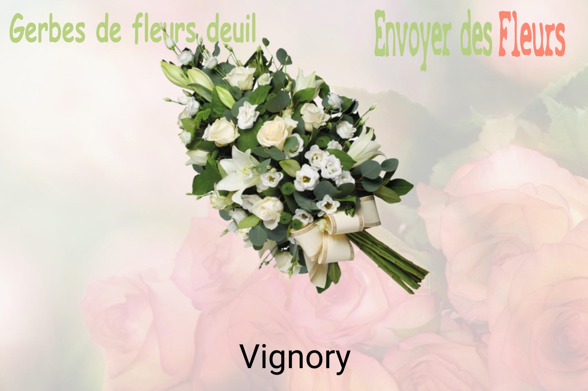 Gerbe de fleurs de deuil livrée à Vignory